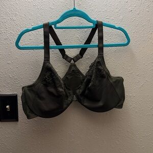 Elegant Lace Trim Cream Bra